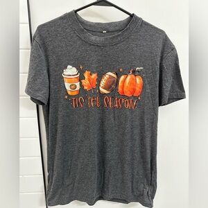 Gray Seasonal Graphic T-Shirt